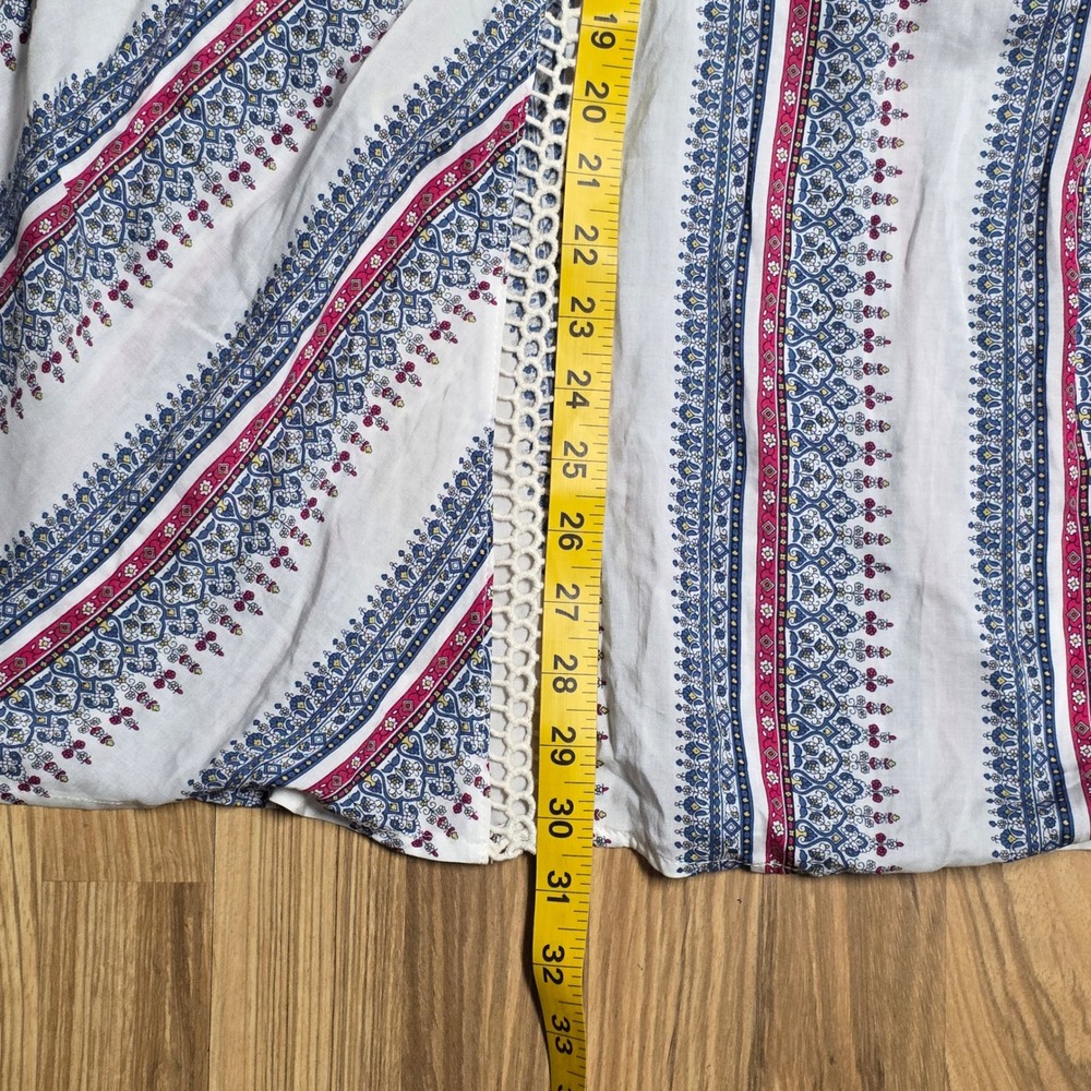 Umgee Paisley Stripe Boho Tunic Dress Women's‎ Size Small V Neck 3/4 Sleeve - Picture 6 of 7